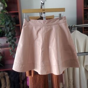 Leather A-Lini Mini Skirt